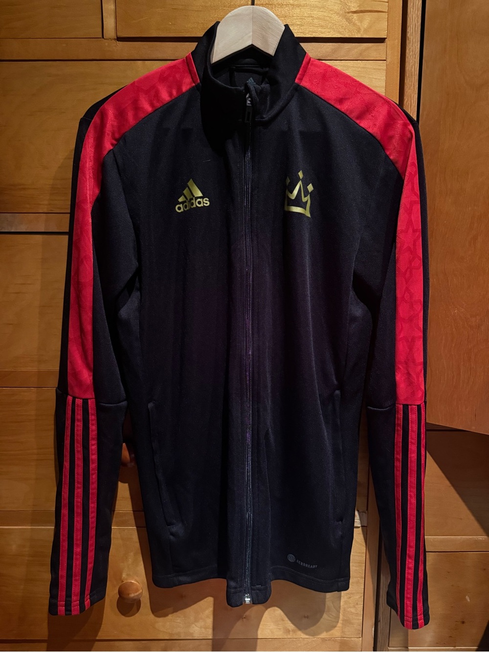 adidas Mohamed Salah Track Jacket Black & Red